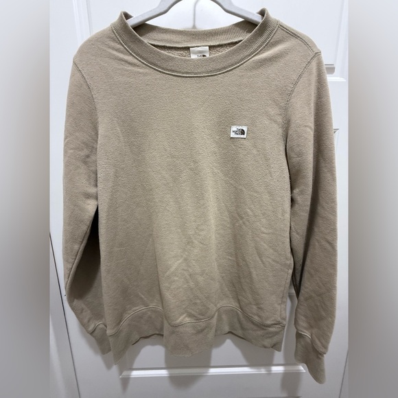 North Face. Tan Crewneck Pullover Hoodie. Size Small. - Picture 1 of 11